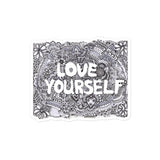 Bubble-free stickers 'love youself'