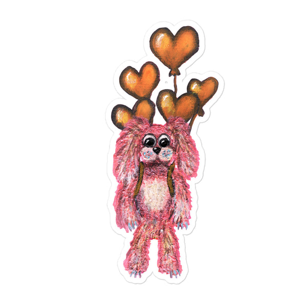 Bubble-free stickers 'pink creature'