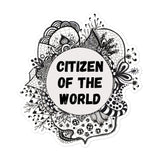 Bubble-free stickers 'citizen of the world'