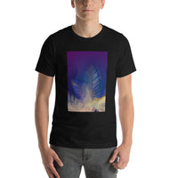 Short-Sleeve Unisex T-Shirt 'Blue palm tree leave'