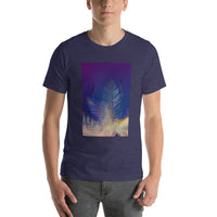 Short-Sleeve Unisex T-Shirt 'Blue palm tree leave'