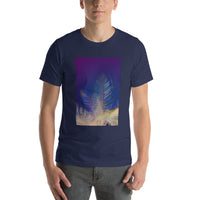 Short-Sleeve Unisex T-Shirt 'Blue palm tree leave'