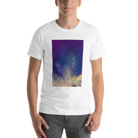 Short-Sleeve Unisex T-Shirt 'Blue palm tree leave'