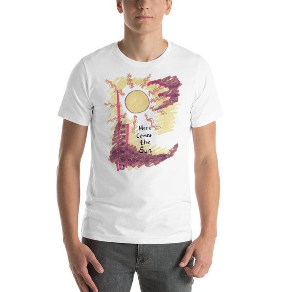 Short-Sleeve Unisex T-Shirt 'here comes the sun'