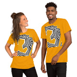 Short-Sleeve Unisex T-Shirt 'Yellow abstract'