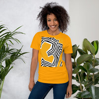 Short-Sleeve Unisex T-Shirt 'Yellow abstract'