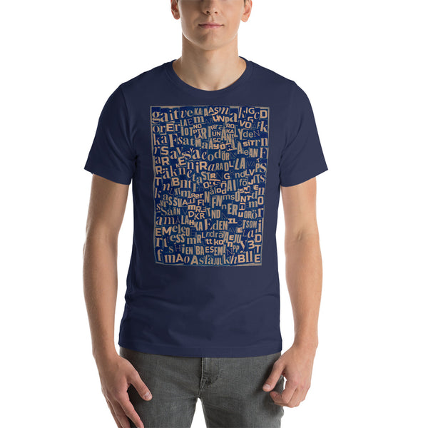 Short-Sleeve Unisex T-Shirt 'letters'